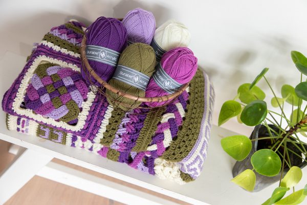 Crochet Along 2019 – Complications Purple it is! 175×175 cm