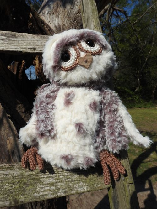 Funny Furry Owl Soft donkerbruin | Garenhuis U Keus