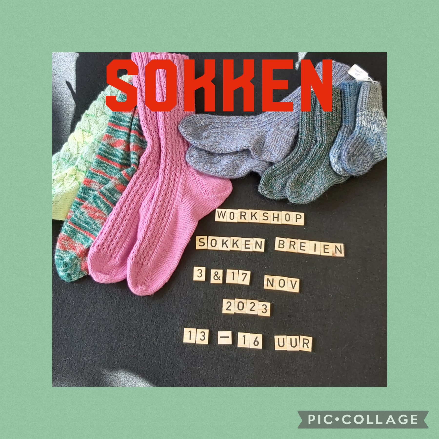 sokken breien leren 3 en 17 nov